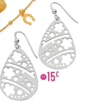 boucles en argent rhodié