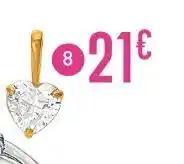 pendentif oxyde de zirconium, or jaune 0,16 g