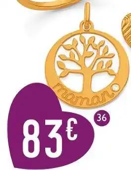 pendentif diamant 0,01 ct, or jaune 0,79 g