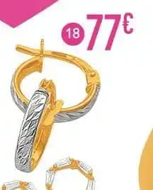 créoles, or jaune et rhodié 0,85 g