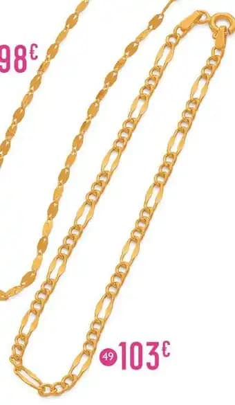 bracelet maille cheval alternée, 18 cm, or jaune 1,28 g