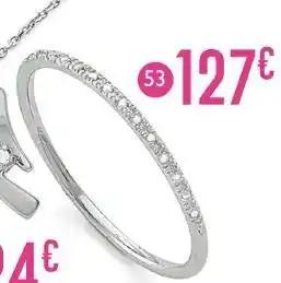 bague diamants 0,04 ct, taille 54, or gris 0,90 g