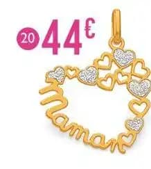 pendentif laque pailletée, or jaune 0,41 g