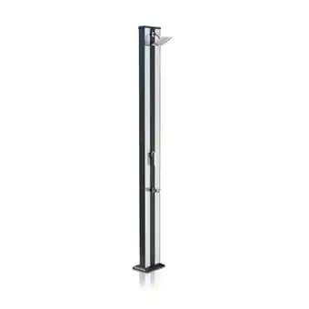 Douche solaire carrée aluminium 38L