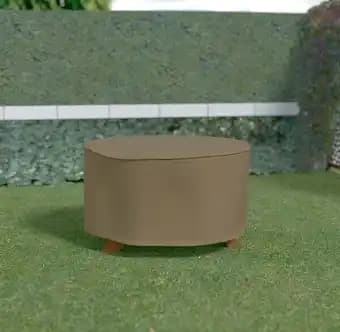 Housse pour table ronde taupe 125x125 x hauteur 70cm