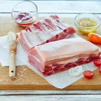 Porc : travers avec os (f)