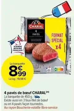 Charal - 4 pavés de bœuf