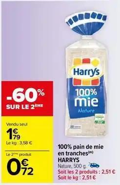 Harry's - 100% pain de mie en tranches