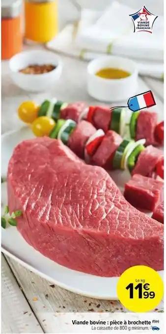 Viande bovine: pièce à brochette
