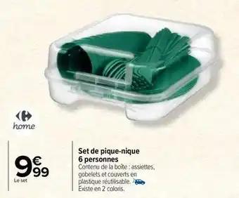 Carrefour - set de pique-nique 6 personnes