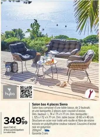 Salon bas 4 places siena