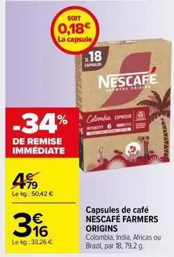 Nescafé - capsules de café farmers origins