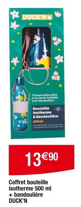 DUCK’N Coffret bouteille isotherme 500 ml + bandoulière