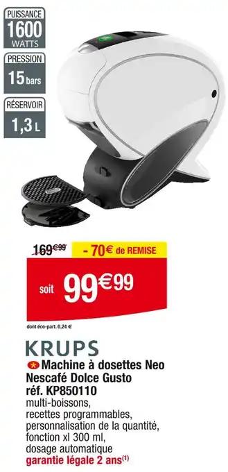 Nescafé Dolce Gusto Machine à dosettes Neo