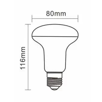 Ampoule LED E27 10W 220V R80 120° - Blanc Neutre 4000K - 5500K - SILAMP