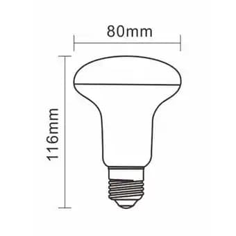 Ampoule LED E27 10W 220V R80 120° (Pack de 10) - Blanc Neutre 4000K - 5500K - SILAMP