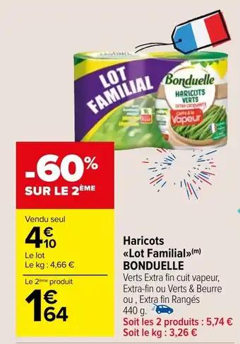 Haricots <<Lot Familial»>(m) BONDUELLE