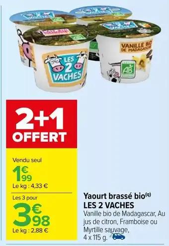 Yaourt brassé bio(9) LES 2 VACHES