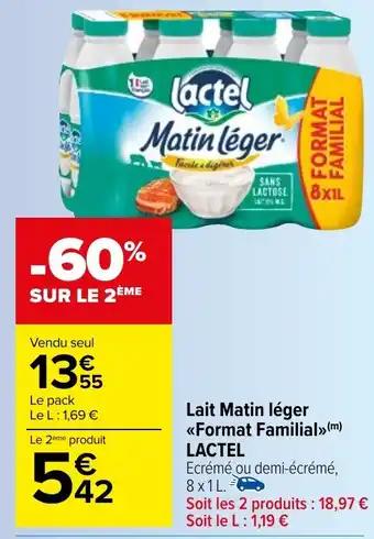 Lait Matin léger <<Format Familial»(m) LACTEL