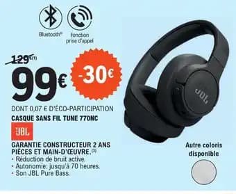 CASQUE SANS FIL TUNE 770NC JBL