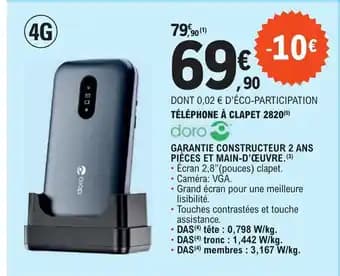 TÉLÉPHONE À CLAPET 2820(5)