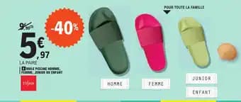MULE PISCINE HOMME, FEMME, JUNIOR OU ENFANT