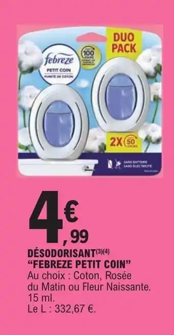DÉSODORISANT (3)(4) "FEBREZE PETIT COIN"