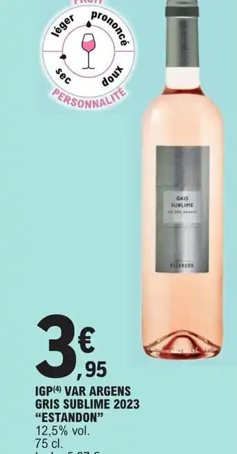 IGP (4) VAR ARGENS GRIS SUBLIME 2023 "ESTANDON"