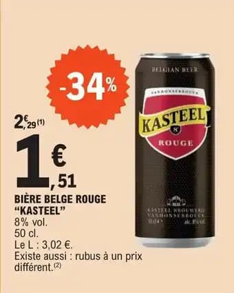 BIÈRE BELGE ROUGE "KASTEEL"
