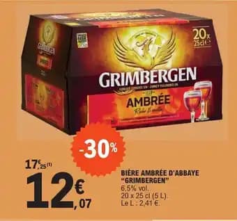 BIÈRE AMBRÉE D'ABBAYE "GRIMBERGEN"