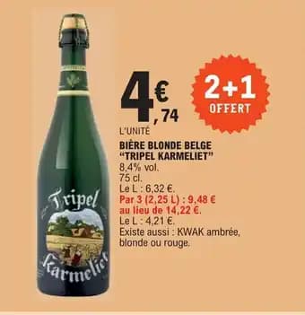 BIÈRE BLONDE BELGE "TRIPEL KARMELIET"