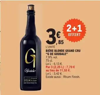 BIÈRE BLONDE GRAND CRU "G DE GOUDALE" 7,9% vol.