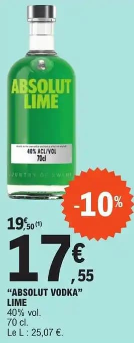 Promotion Exclusives de Absolut lime : Découvrez l'Offre incontournable
