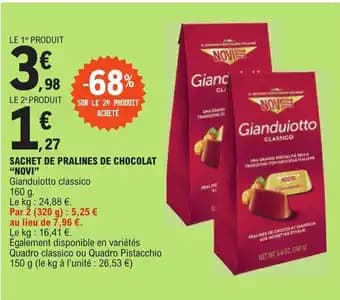 SACHET DE PRALINES DE CHOCOLAT "NOVI"