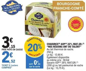 CHAOURCE (5) AOP (8) 22% MAT.GR.(7) "NOS RÉGIONS ONT DU TALENT"
