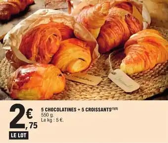 5 CHOCOLATINES + 5 CROISSANTS(1)(5) 550 g.