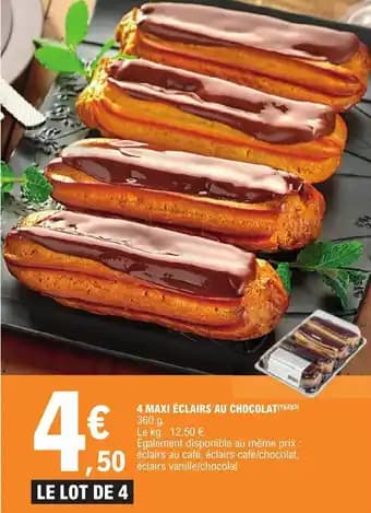 4 MAXI ÉCLAIRS AU CHOCOLAT(1)(2)(3)