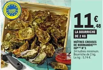 HUÎTRES CREUSES DE NORMANDIE (6)(8) IGP (10) N°3