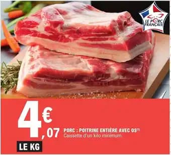 PORC : POITRINE ENTIÈRE AVEC OS (1)
