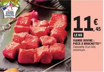 VIANDE BOVINE : PIÈCE À BROCHETTE