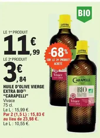 HUILE D'OLIVE VIERGE EXTRA BIO(¹) "CARAPELLI❞