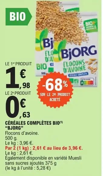 CÉRÉALES COMPLÈTES BIO(1) "BJORG"