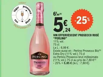 VIN EFFERVESCENT PROSECCO ROSÉ "PERLINO"