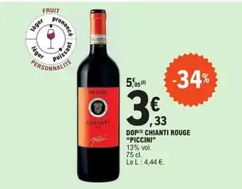 DOP (3) CHIANTI ROUGE "PICCINI"