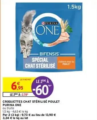 Purina - croquettes chat stérilisé poulet one