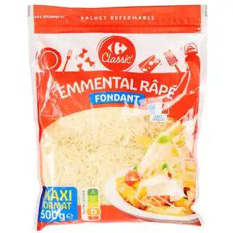 CARREFOUR CLASSIC' Emmental râpé Maxi Format