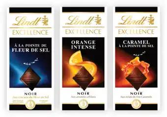 LINDT EXCELLENCE SUR TOUTES LES TABLETTES DE CHOCOLAT