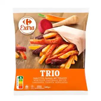 CARREFOUR EXTRA Frites trio de légumes surgelées