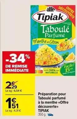 Tipiak - préparation pour taboule parfume a la menthe