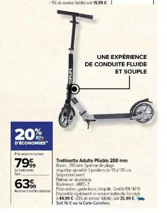 Trottinette Adulte Pliable 200 mm